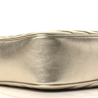 Saint Laurent Metallic Calfskin Matelasse Monogram Lou Camera Bag Platino 9 of 10