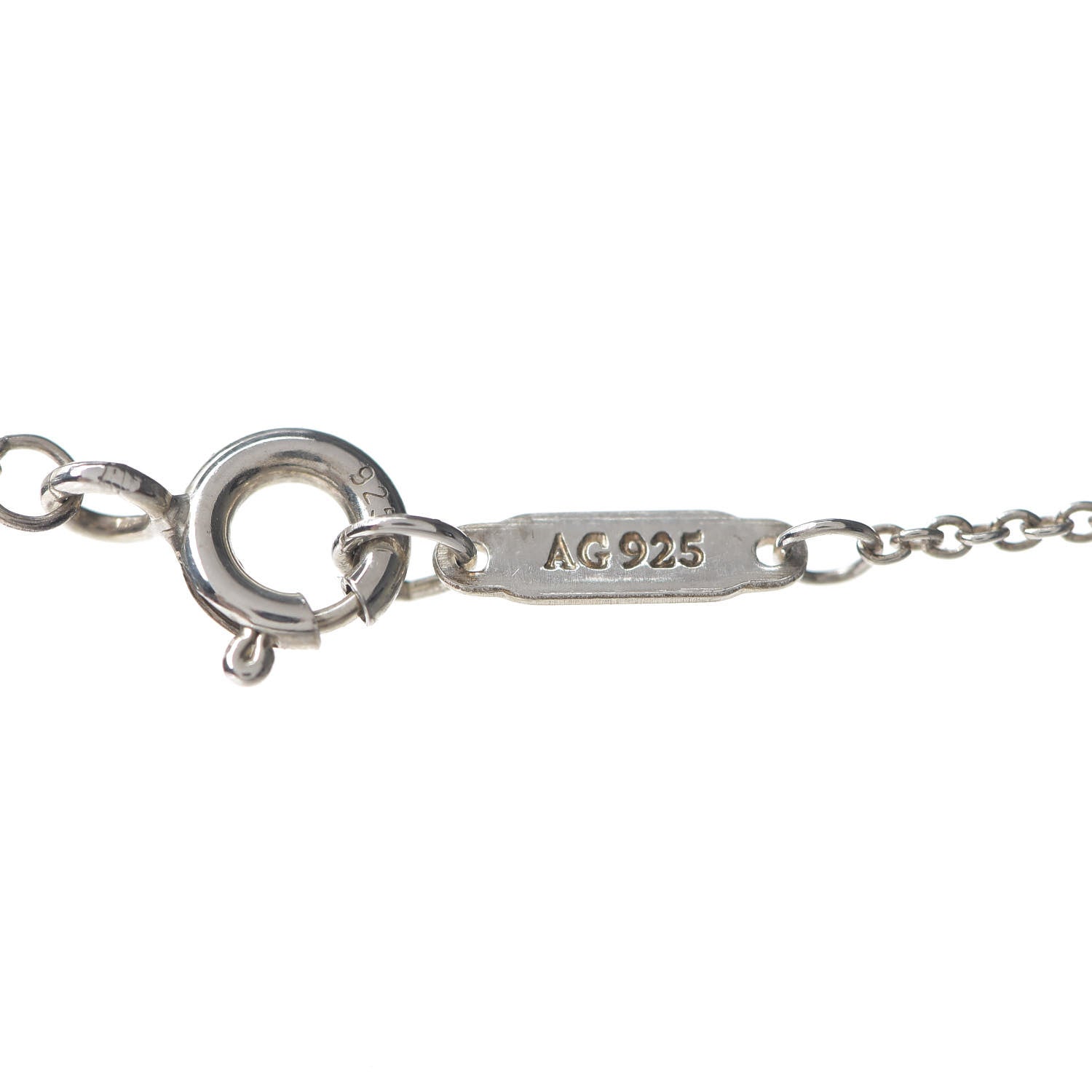 Tiffany Sterling Silver Diamond Knot Key Pendant Necklace 6 of 6