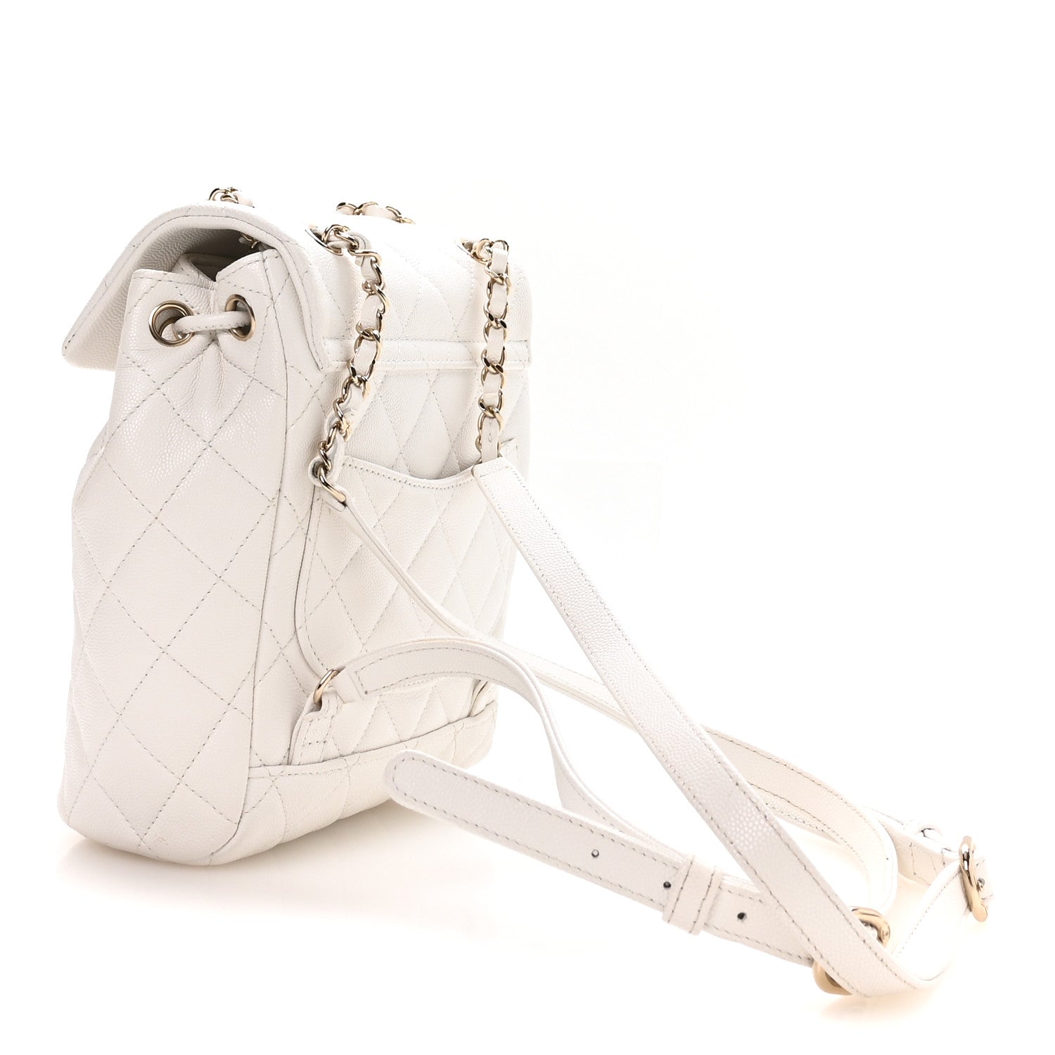 Chanel Caviar Quilted Mini Urban Spirit Backpack White 3 of 10