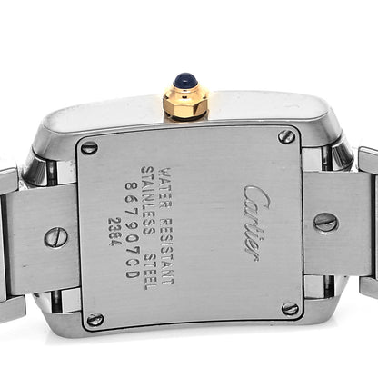 Cartier Stainless Steel 18K Yellow Gold 20mm Tank Francaise Quartz Watch 4 of 4