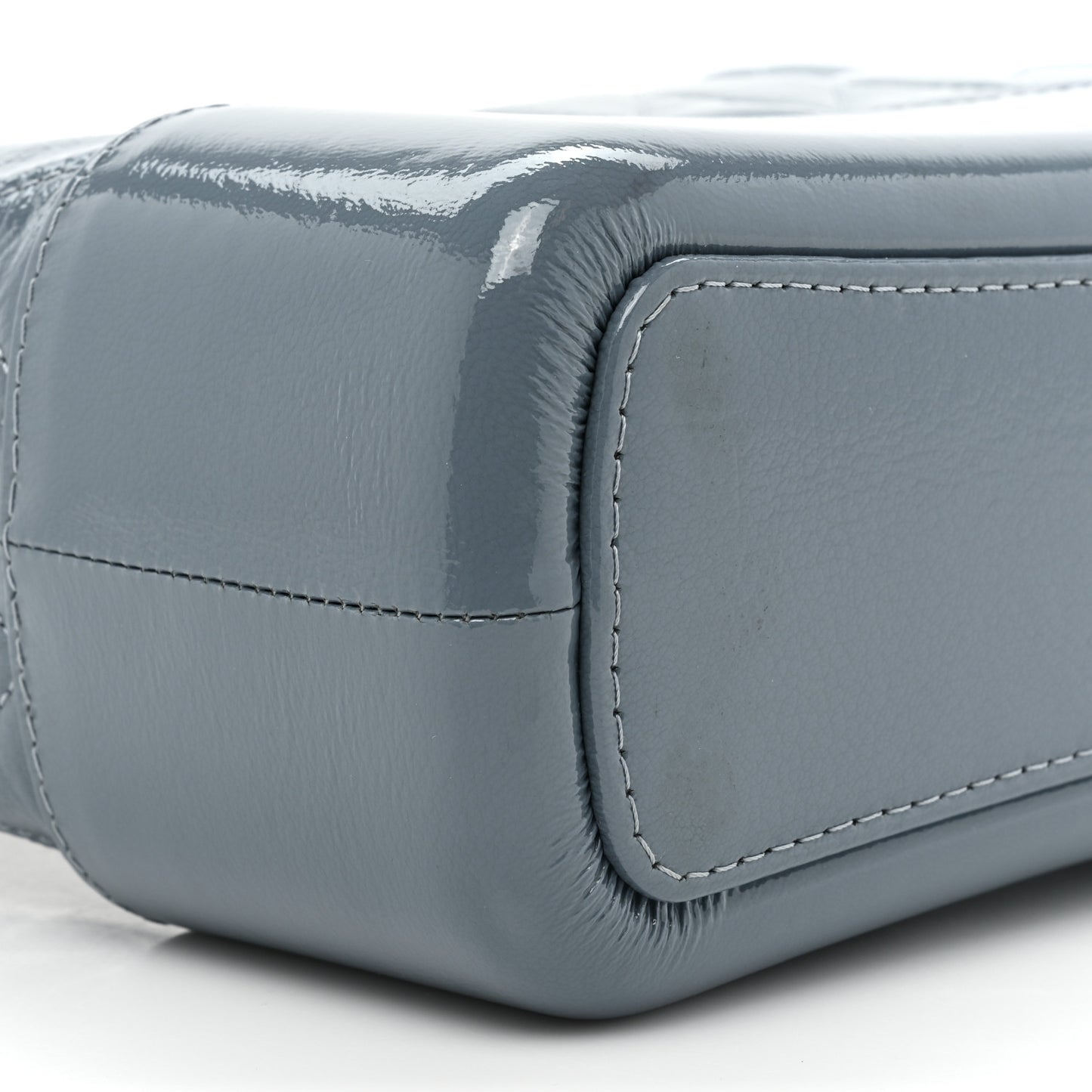 Patent Goatskin Quilted Medium Gabrielle Hobo Blue