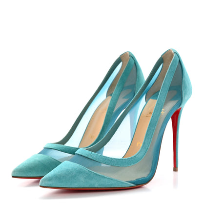Christian Louboutin Veau Velours Rete Galativi 100 Pumps 38 Noumea 3 of 9