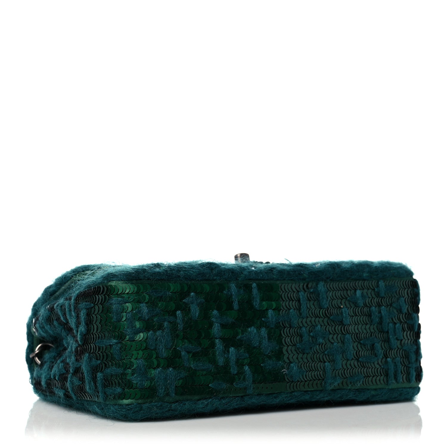 Chanel Tweed Braid Sequin Mini Flap Green 4 of 9