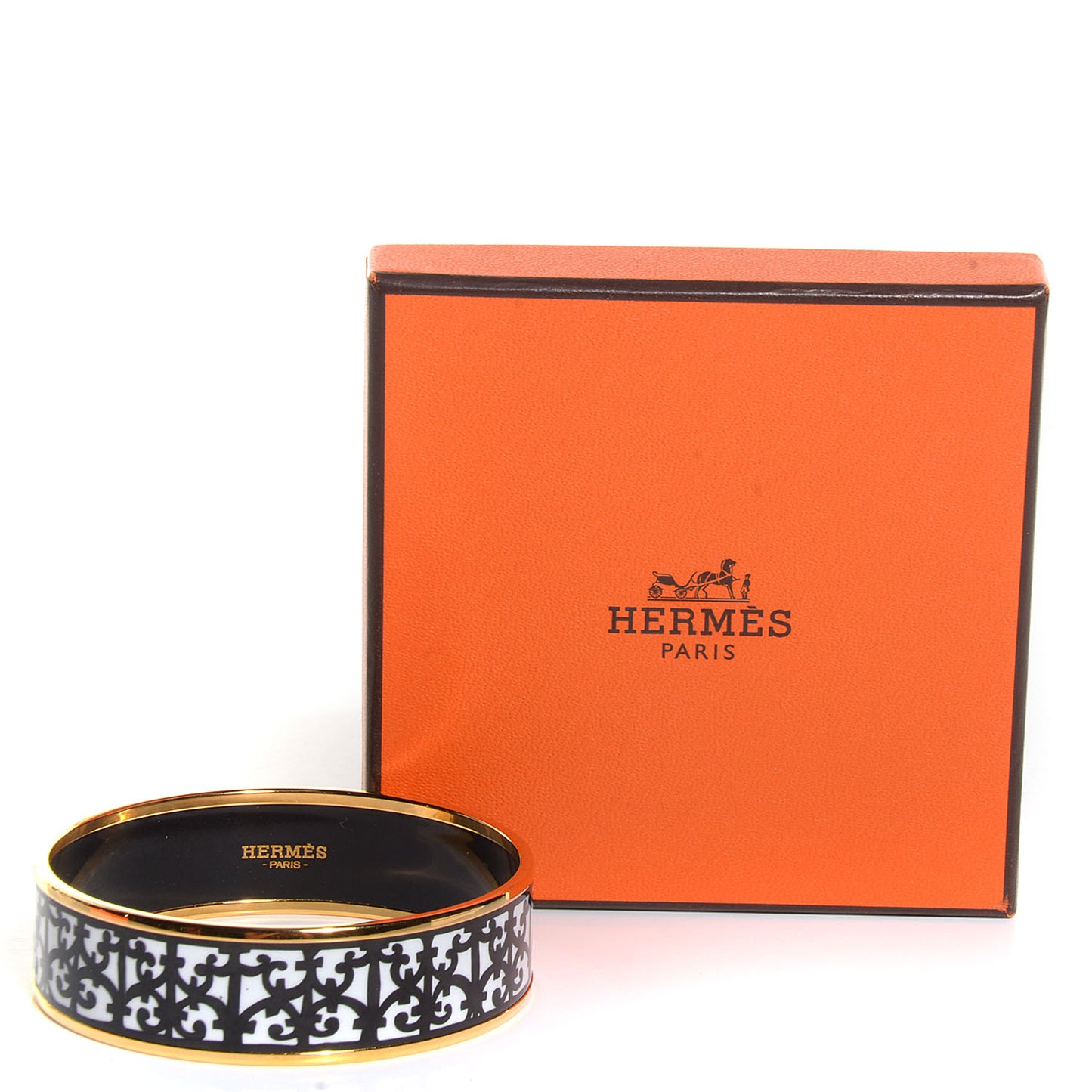 Enamel Printed Wide Balcons du Guadalquivir Bracelet 65 Black