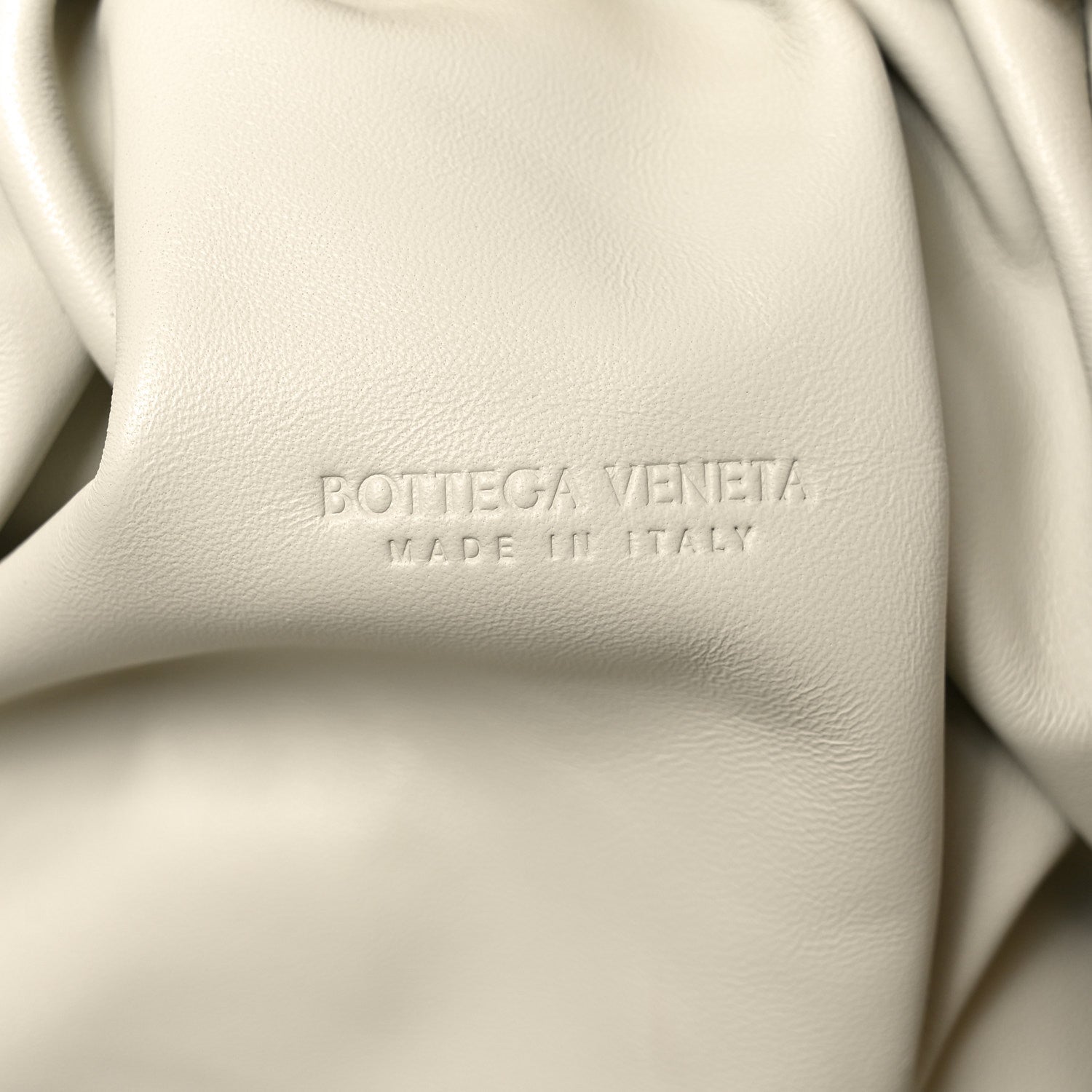 Bottega Veneta Metallic Crinkled Lambskin The Pouch Oversized Clutch Oro 6 of 9