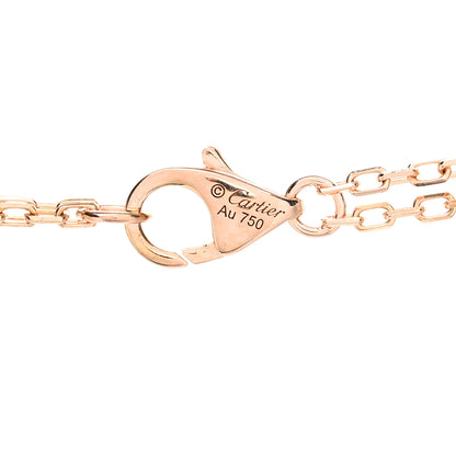 Cartier 18K Pink Gold 2 Diamond LOVE Necklace 3 of 4