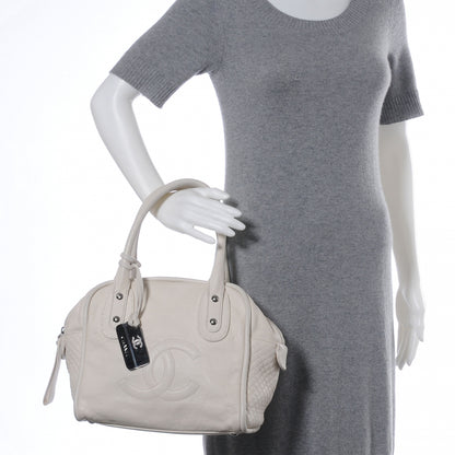Chanel Calfskin Small CC Bowler White 2 of 7