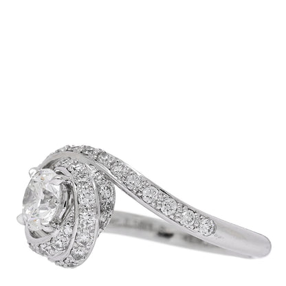 Cartier Platinum Diamond .58ct Trinity Ruban Engagement Ring 50 5.25 3 of 7
