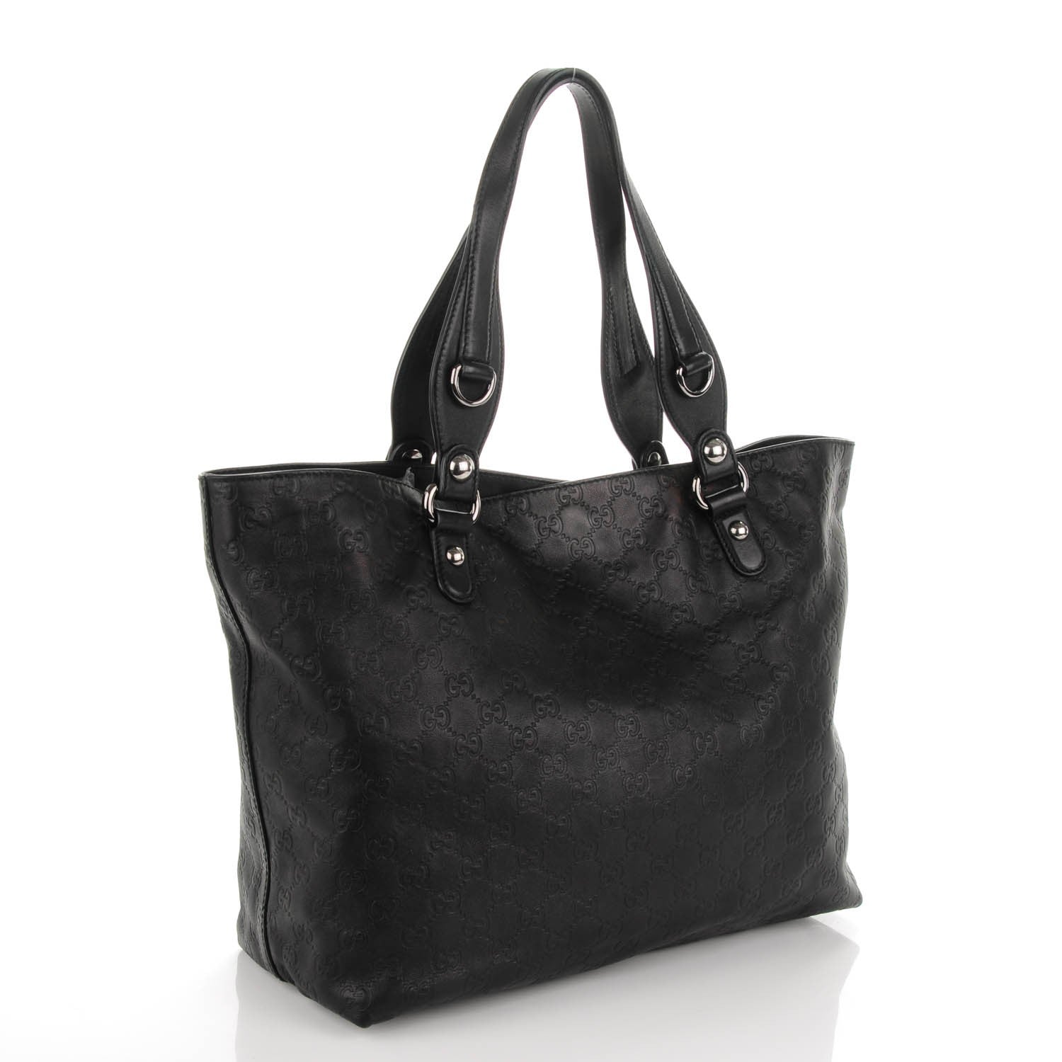Gucci Guccissima Medium Icon Bit Tote Black 3 of 7