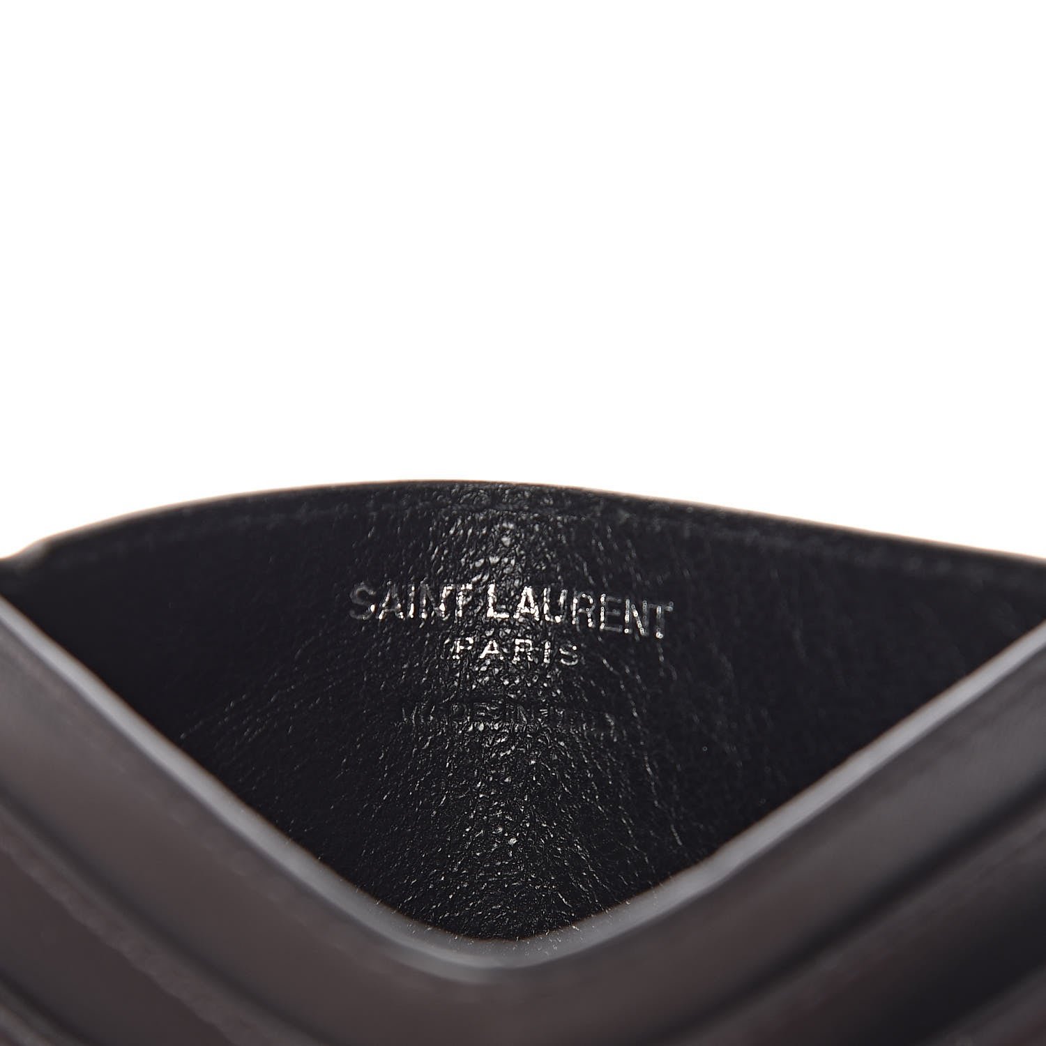 Saint Laurent Calfskin Y Quilted Monogram LouLou Credit Card Case Asphalt 6 of 9