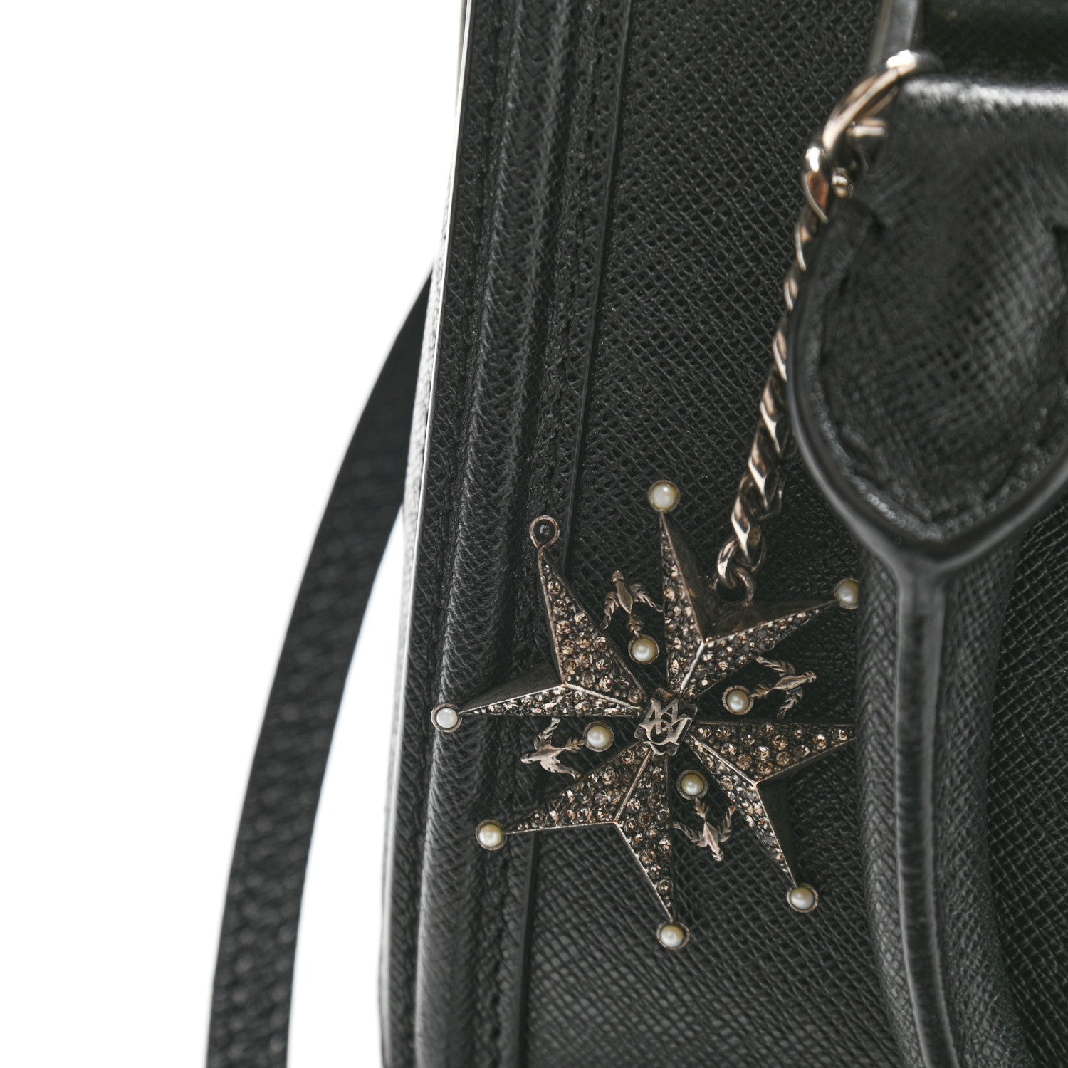 Alexander McQueen Grained Calfskin Small Heroine Black 12 of 14