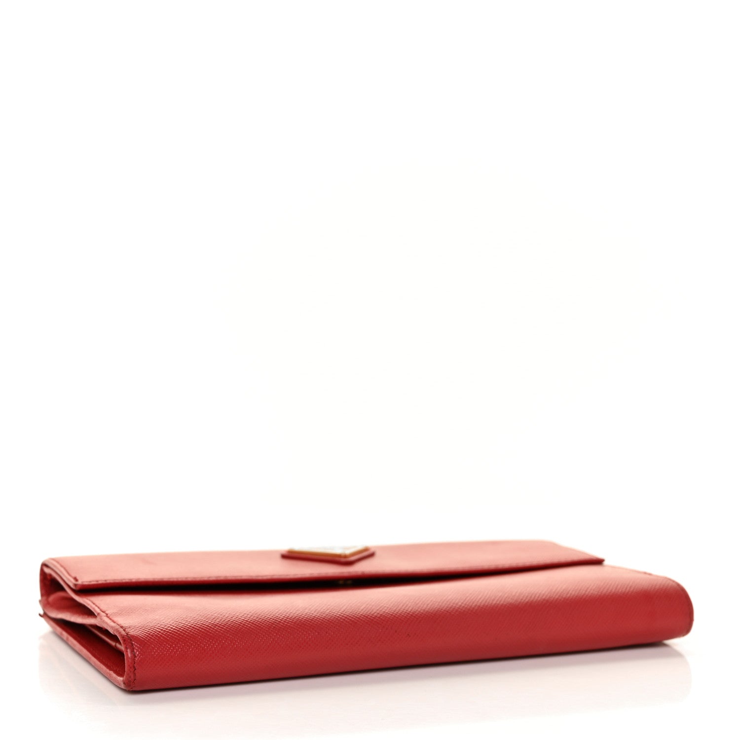 Prada Saffiano Triangle Flap Compact Wallet 4 of 13
