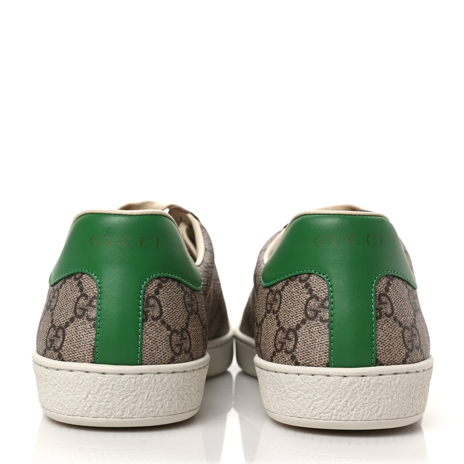 Gucci GG Supreme Monogram Fake/Not Mens Ace Sneakers 8.5 Beige New Shamarock Brown Sugar 5 of 10