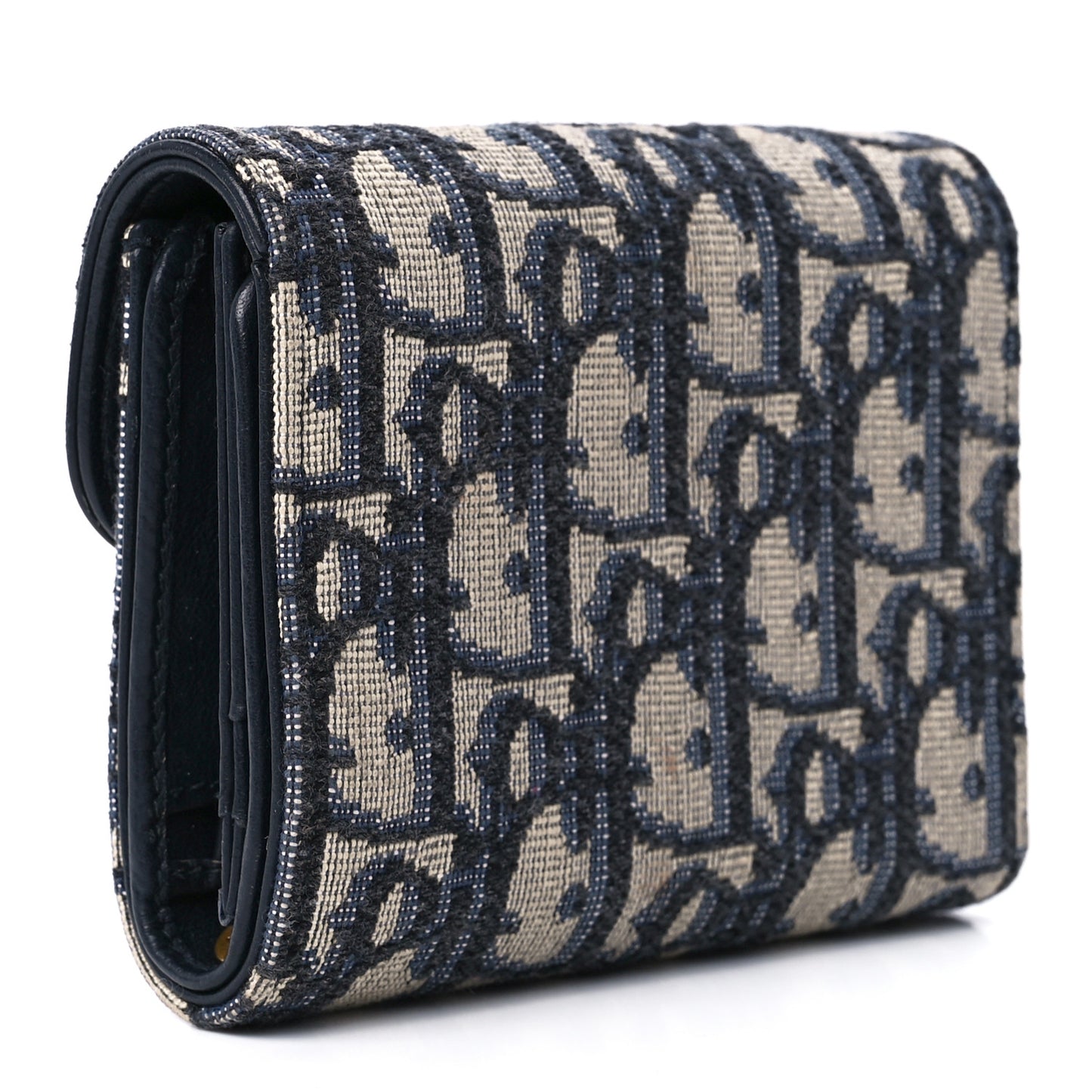 Oblique Saddle Lotus Wallet Blue