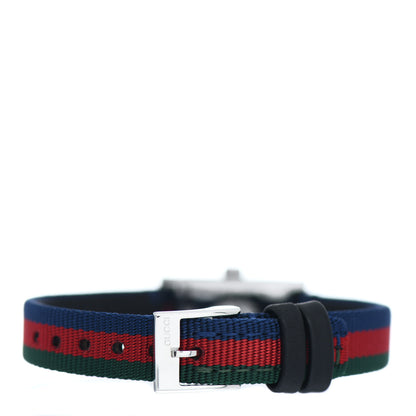 Gucci Stainless Steel Nylon 14mm Web G-Frame Quartz Watch Green 3 of 5