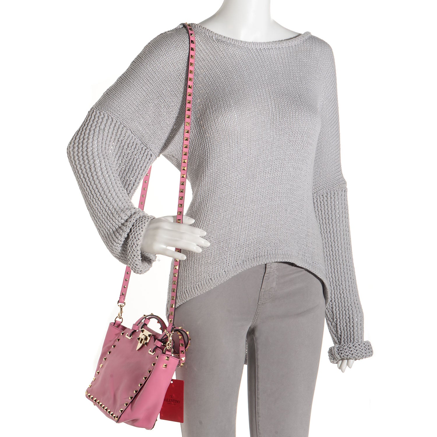Valentino Garavani Vitello Mini Rockstud Tote Ninphea 2 of 7
