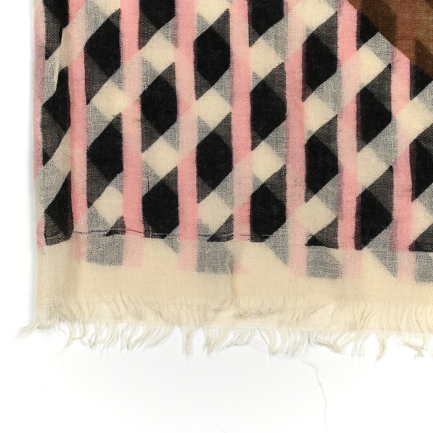Fendi Wool Silk FF Shawl Scarf Multicolor 4 of 4
