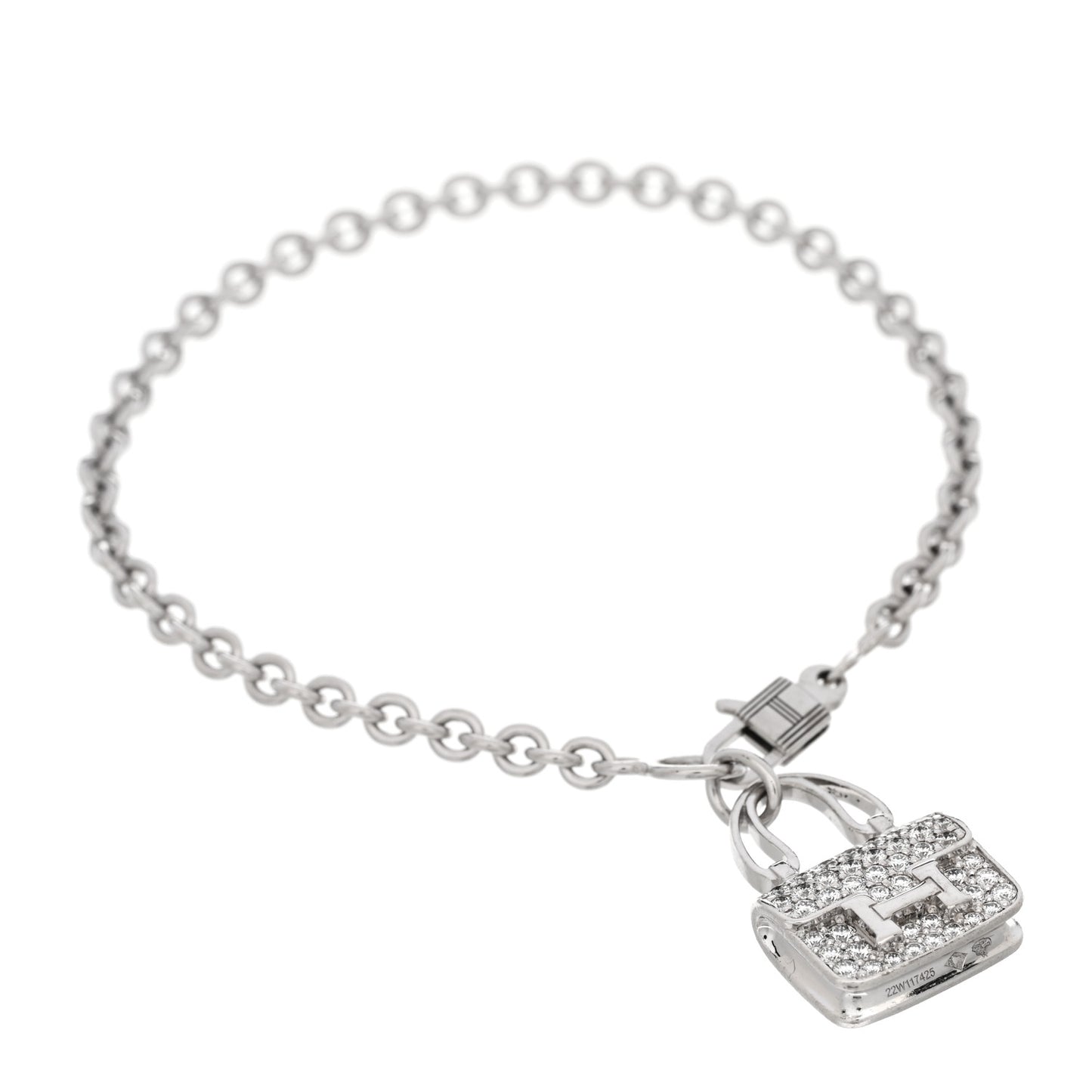 18K White Gold Diamond Constance Amulettes Bracelet SH