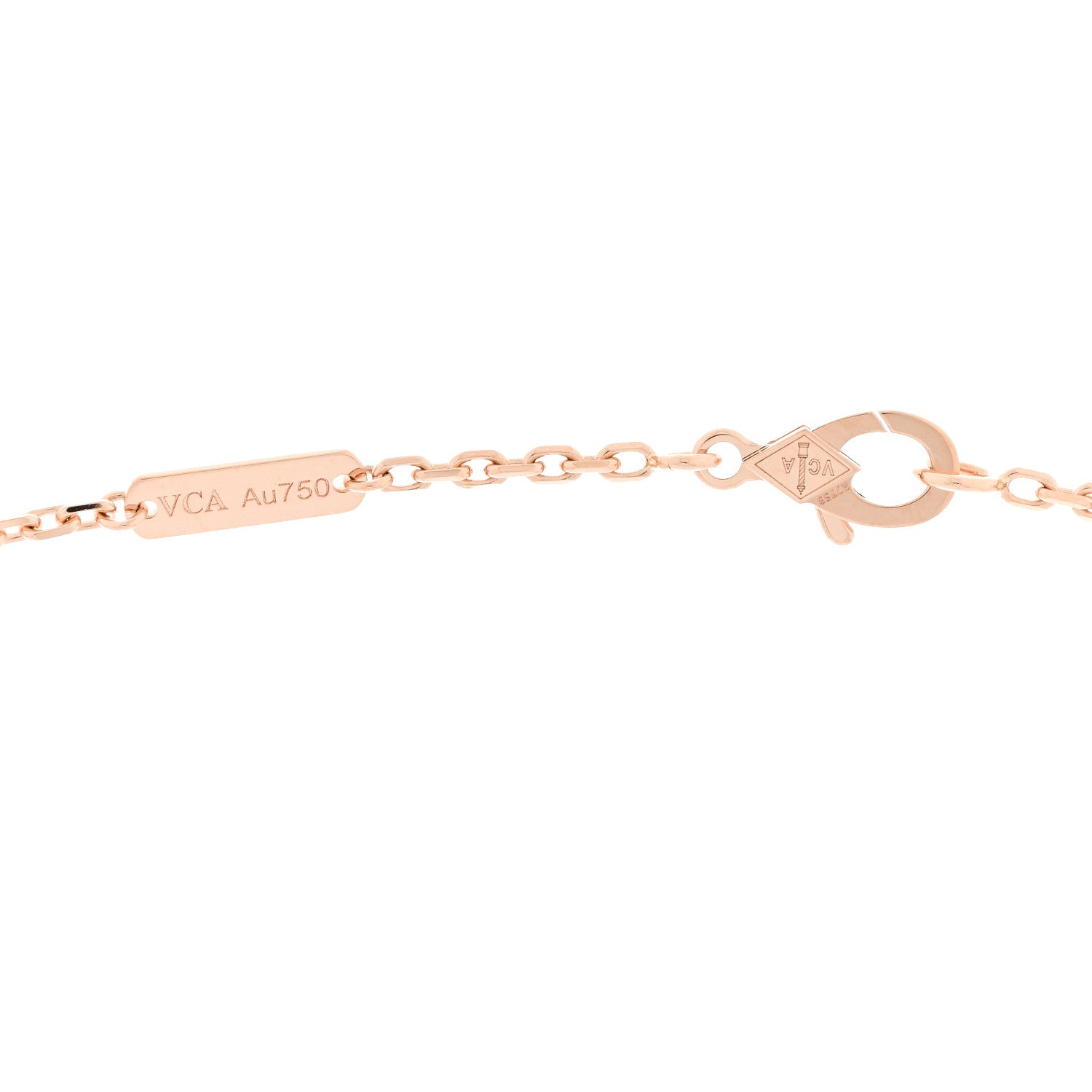 Van Cleef & Arpels 18K Rose Gold Diamond Small Frivole Pendant Necklace 5 of 6