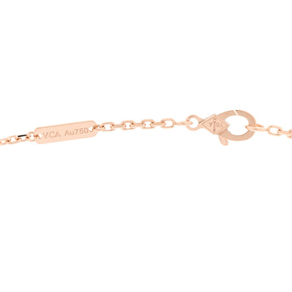 Van Cleef & Arpels 18K Rose Gold Diamond Small Frivole Pendant Necklace 5 of 6