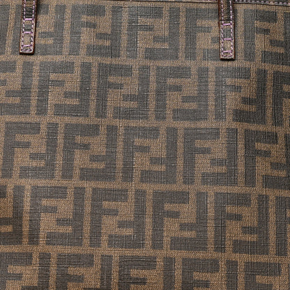 Fendi Zucca Spalmati Small Roll Tote Tobacco Viola 7 of 9