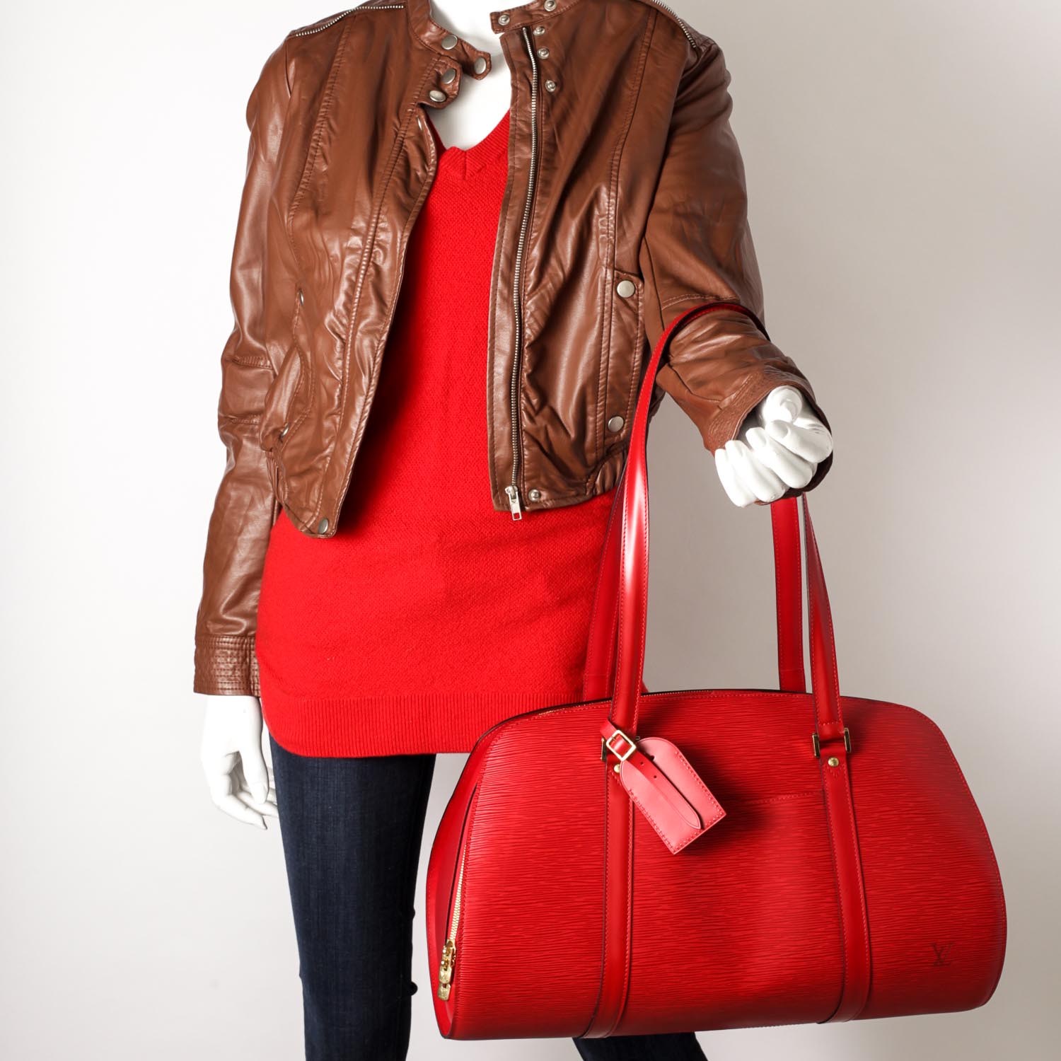 Louis Vuitton Epi Solferino 45 Rouge 4 of 11