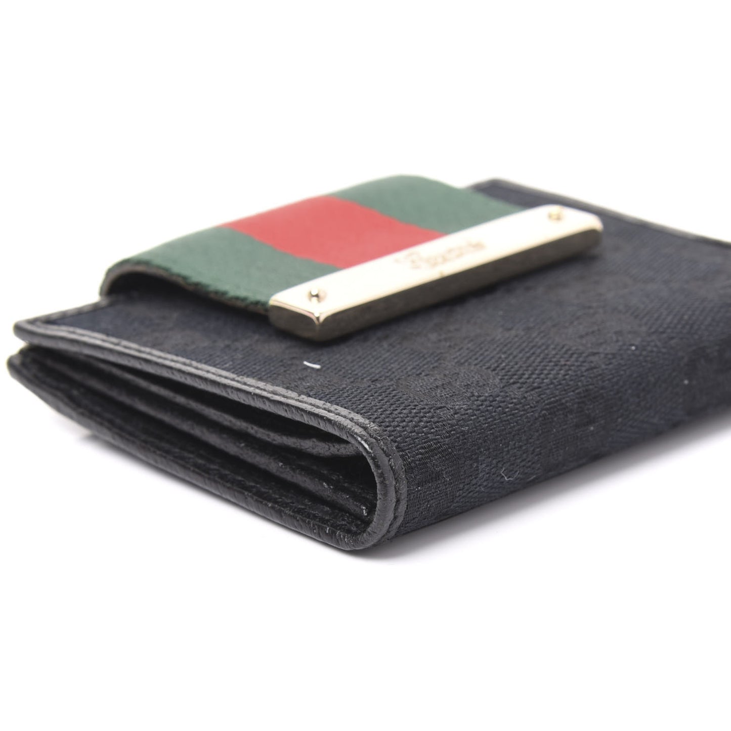 Monogram Web French Flap Wallet Black