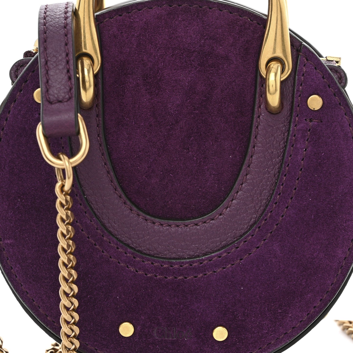 Goatskin Suede Mini Pixie Bag Nightfall Purple