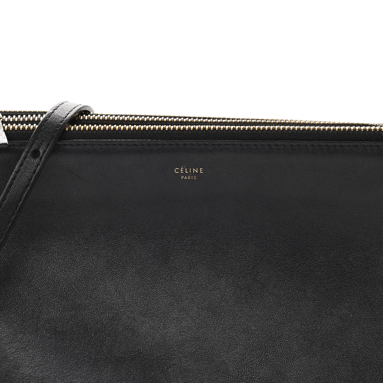 Celine Lambskin Large Trio Crossbody Bag Black 8 of 14