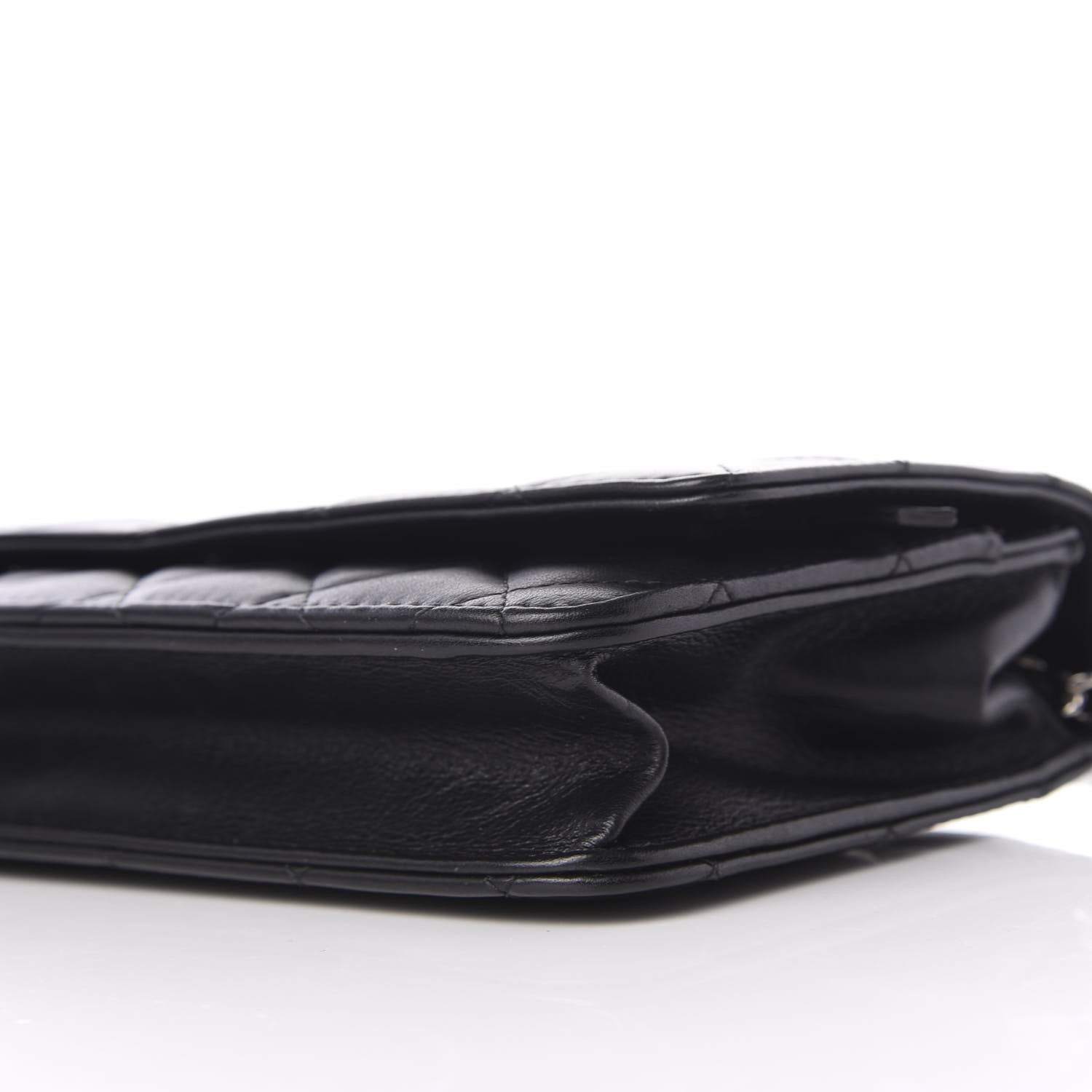 Chanel Calfskin Quilted Wallet On Chain WOC Black 10 of 12