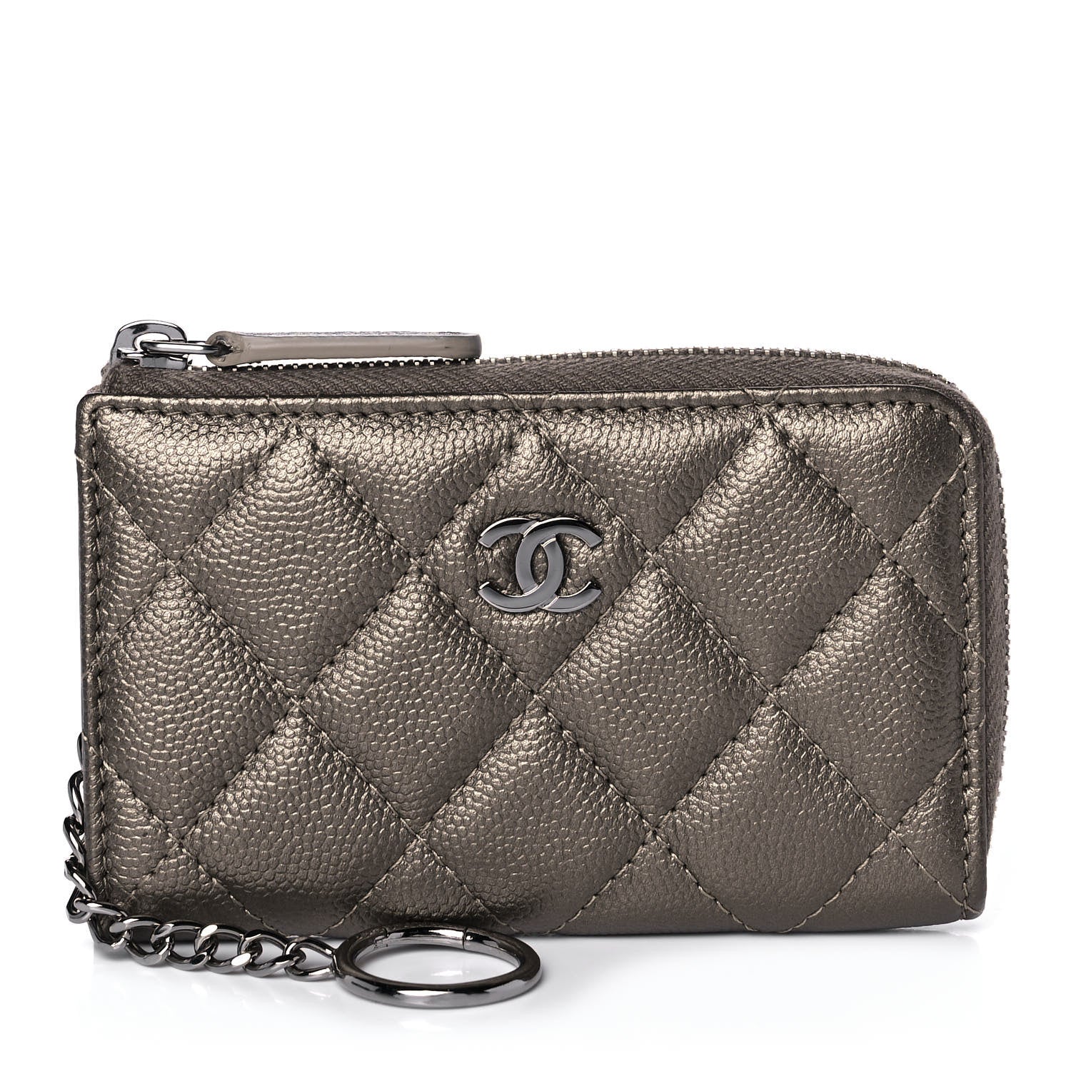 Chanel Metallic Caviar Quilted Key Holder Case Bronze 977639 – FASHIONPHILE