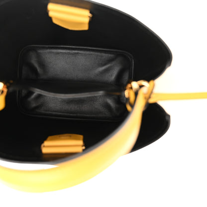 Prada Saffiano Cuir Calfskin Medium Panier Bucket Bag Soleil Black 5 of 11