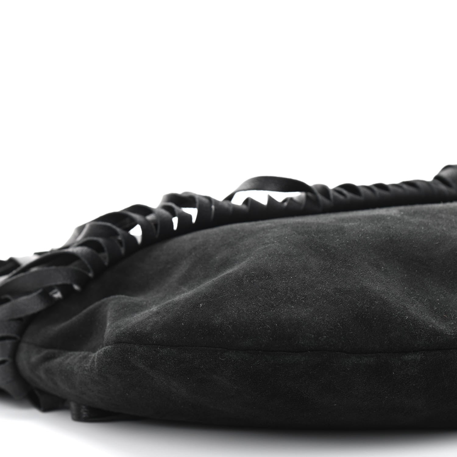 Saint Laurent Suede Boheme Fringe Hobo Black 9 of 11