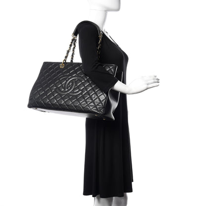 Chanel Caviar Quilted XL Grand Shopping Tote GST Black 2 of 11