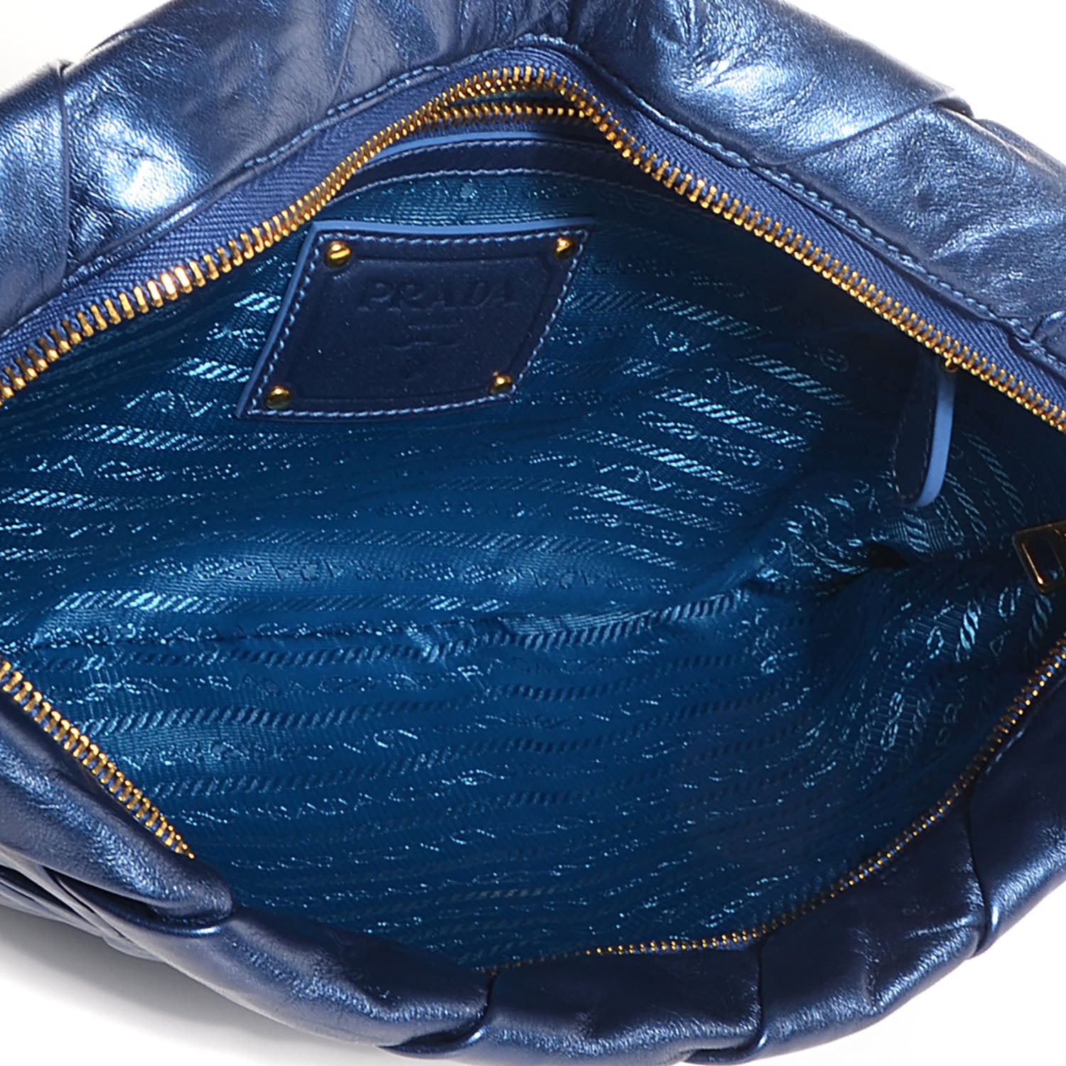 Prada Nappa Mordore Clutch Denim 5 of 9