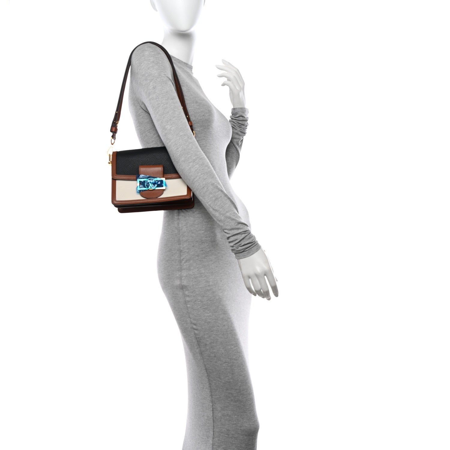 Louis Vuitton Taurillon Mini Dauphine Blackberry Snow 2 of 11