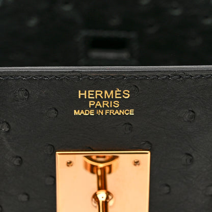 Hermes Ostrich Birkin 30 Black 6 of 16