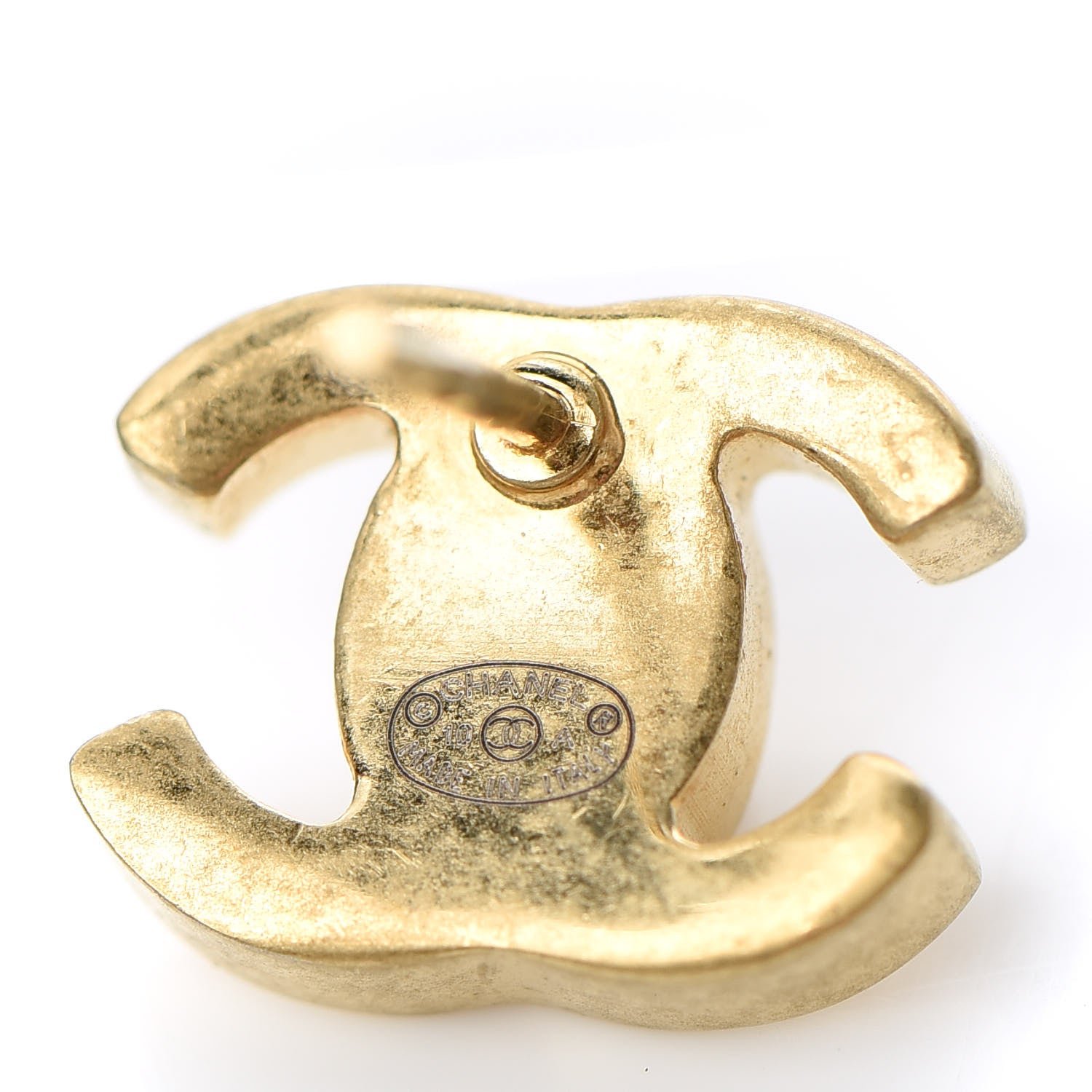 Chanel Metal CC Turnlock Earrings Gold 4 of 5