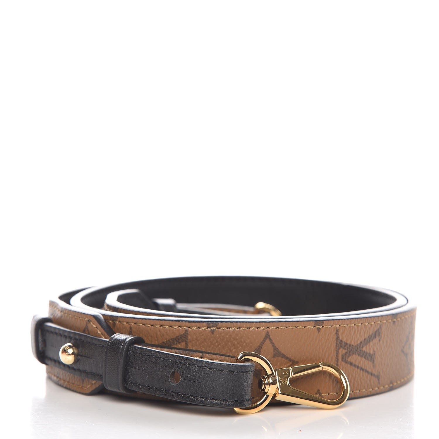 Louis Vuitton Reverse Monogram Bandouliere Shoulder Strap Black 1 of 5