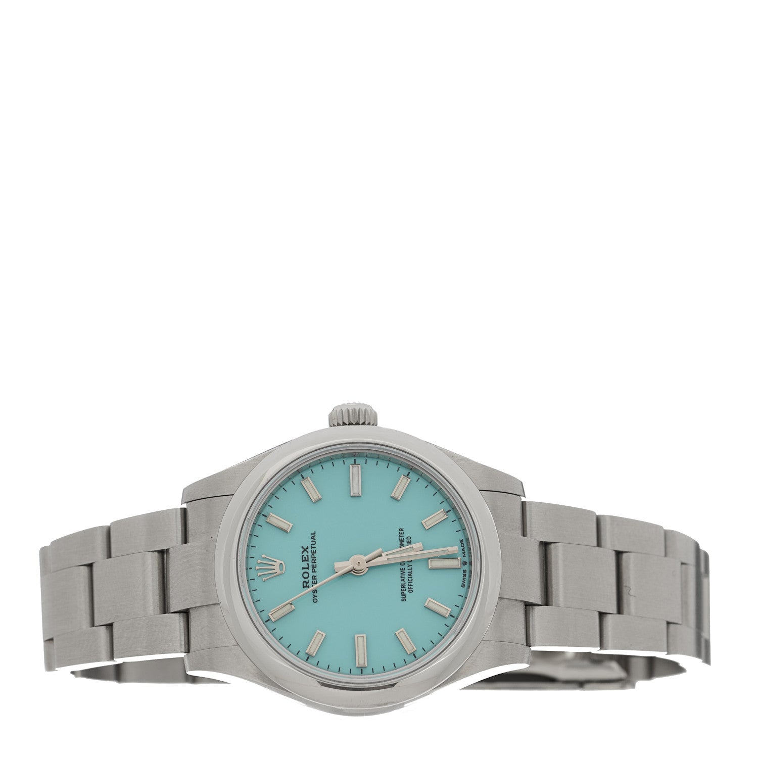 Rolex Stainless Steel 31mm Oyster Perpetual Watch Turquoise 277200 2 of 5