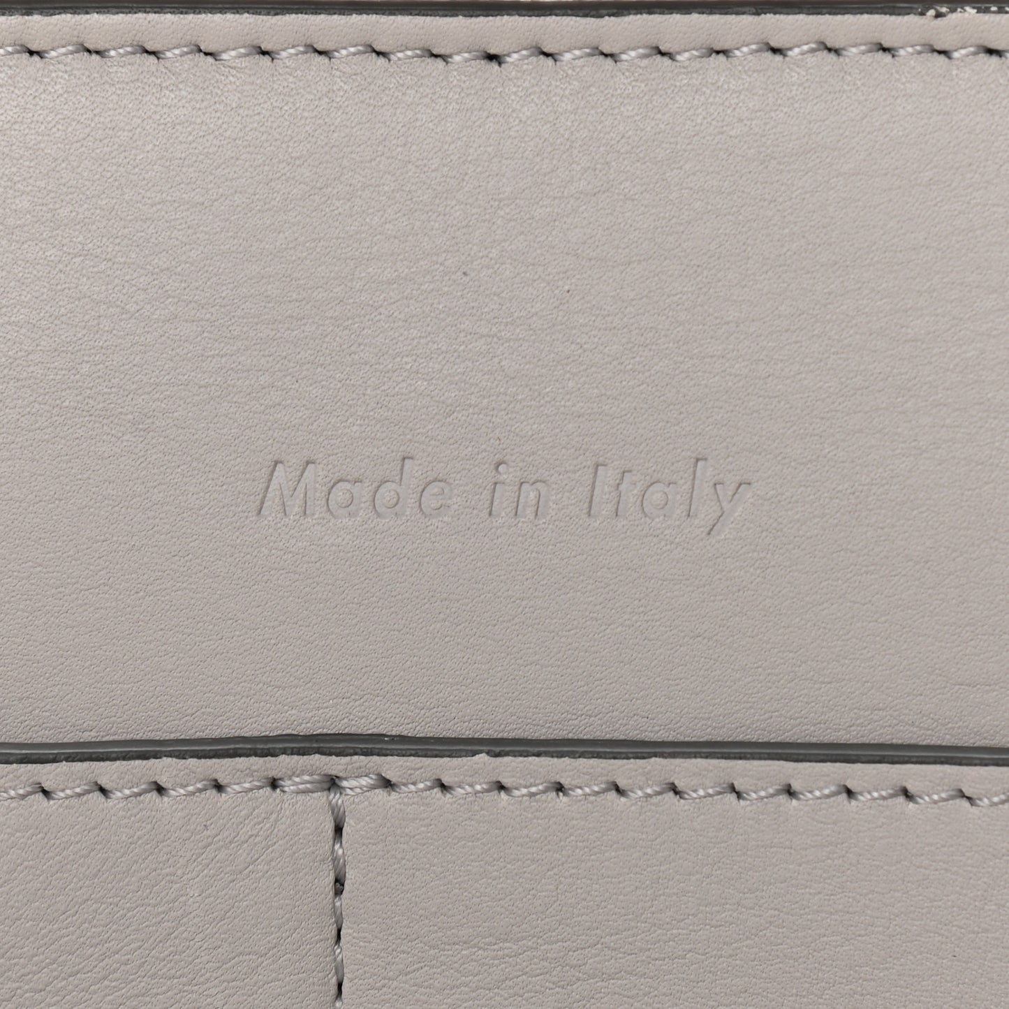 Calfskin Medium Tri-Fold Bag Pearl Grey