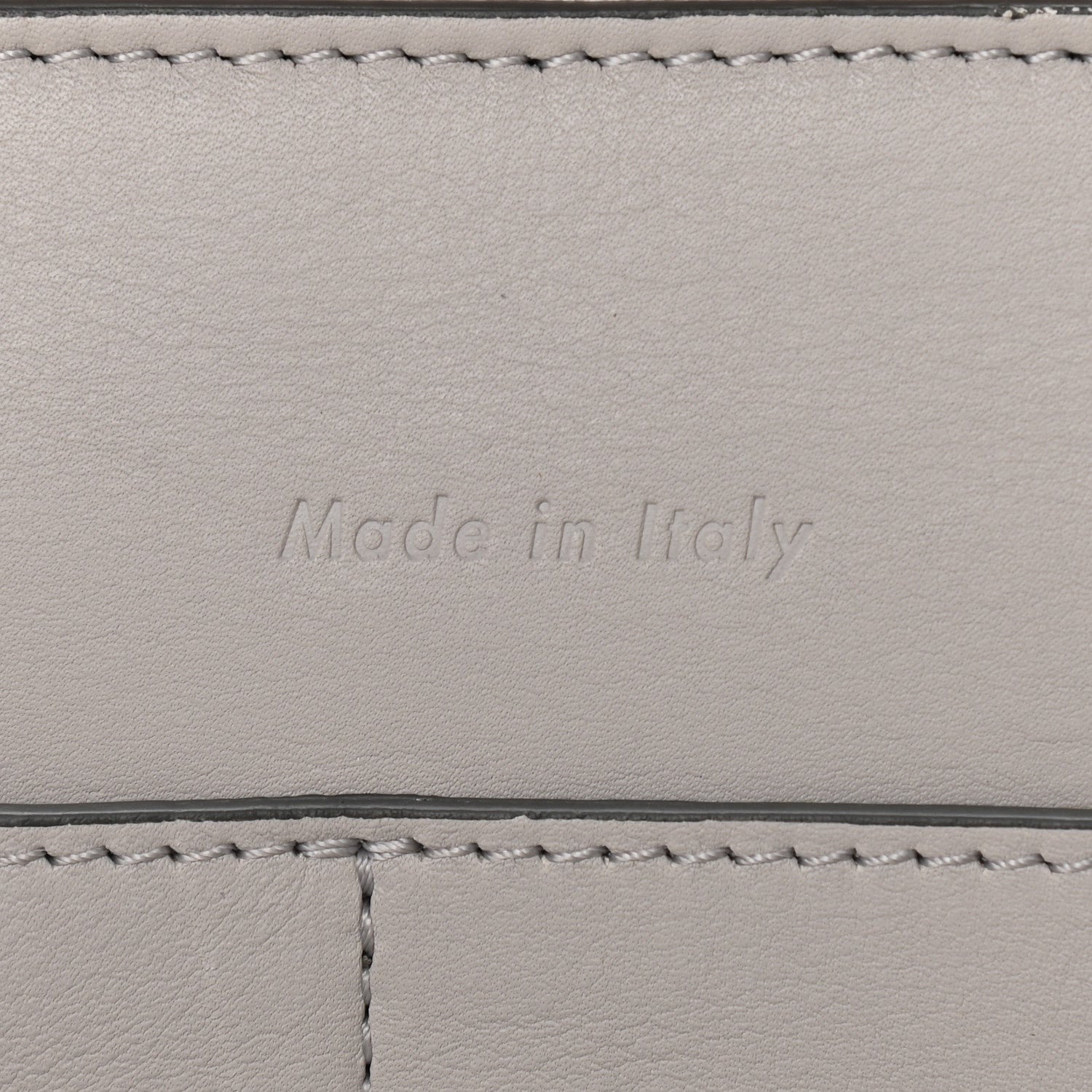Celine Calfskin Medium Tri-Fold Bag Pearl Grey 6 of 12