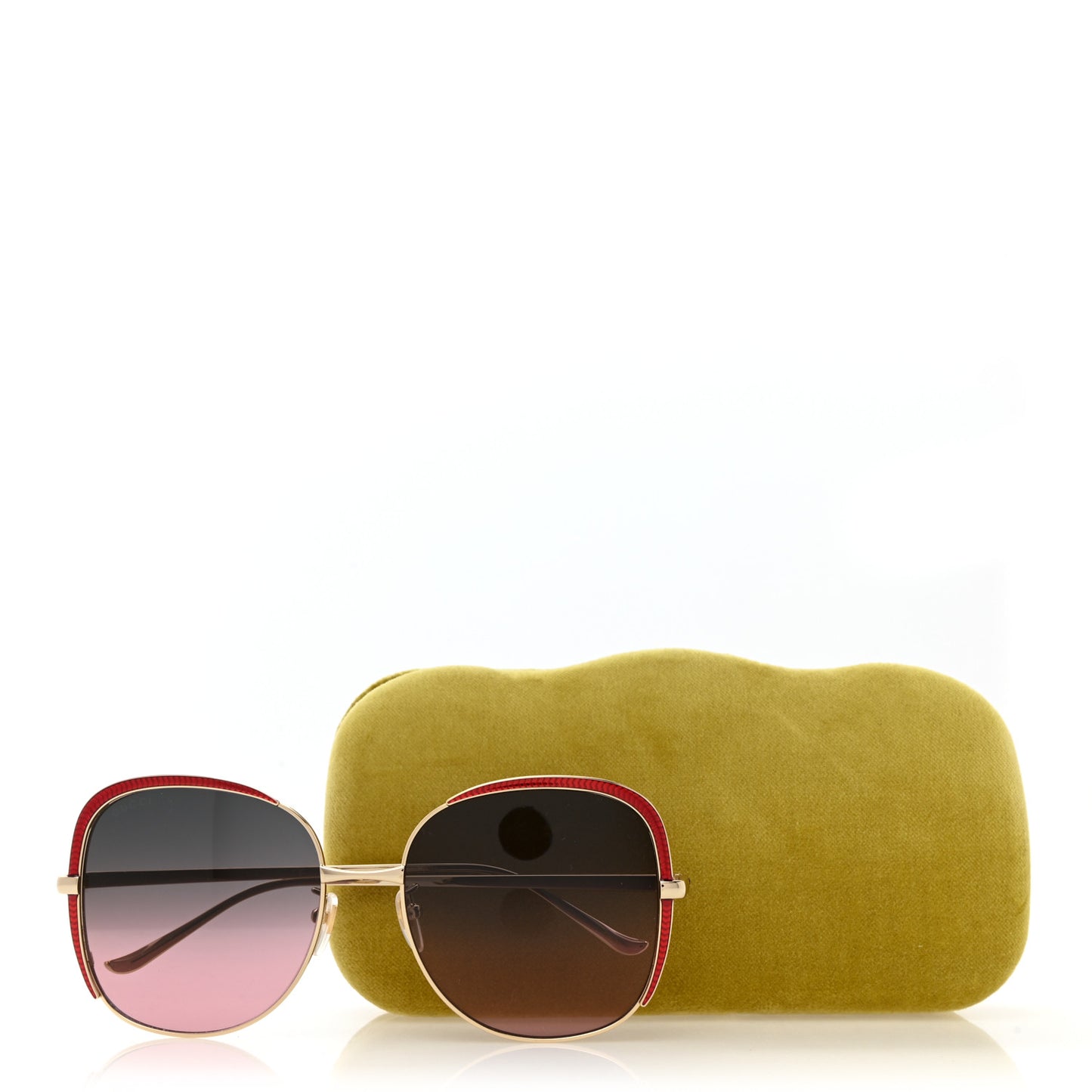 Acetate Oversize Square Frame GG0400S Sunglasses Gold