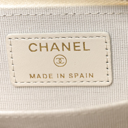 Chanel Caviar Quilted Zip Coin Purse White 6 of 8