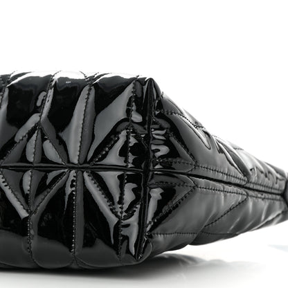 Miu Miu Iridescent Fabric Quilted Mini Spirit Ciré Bag Black 11 of 12