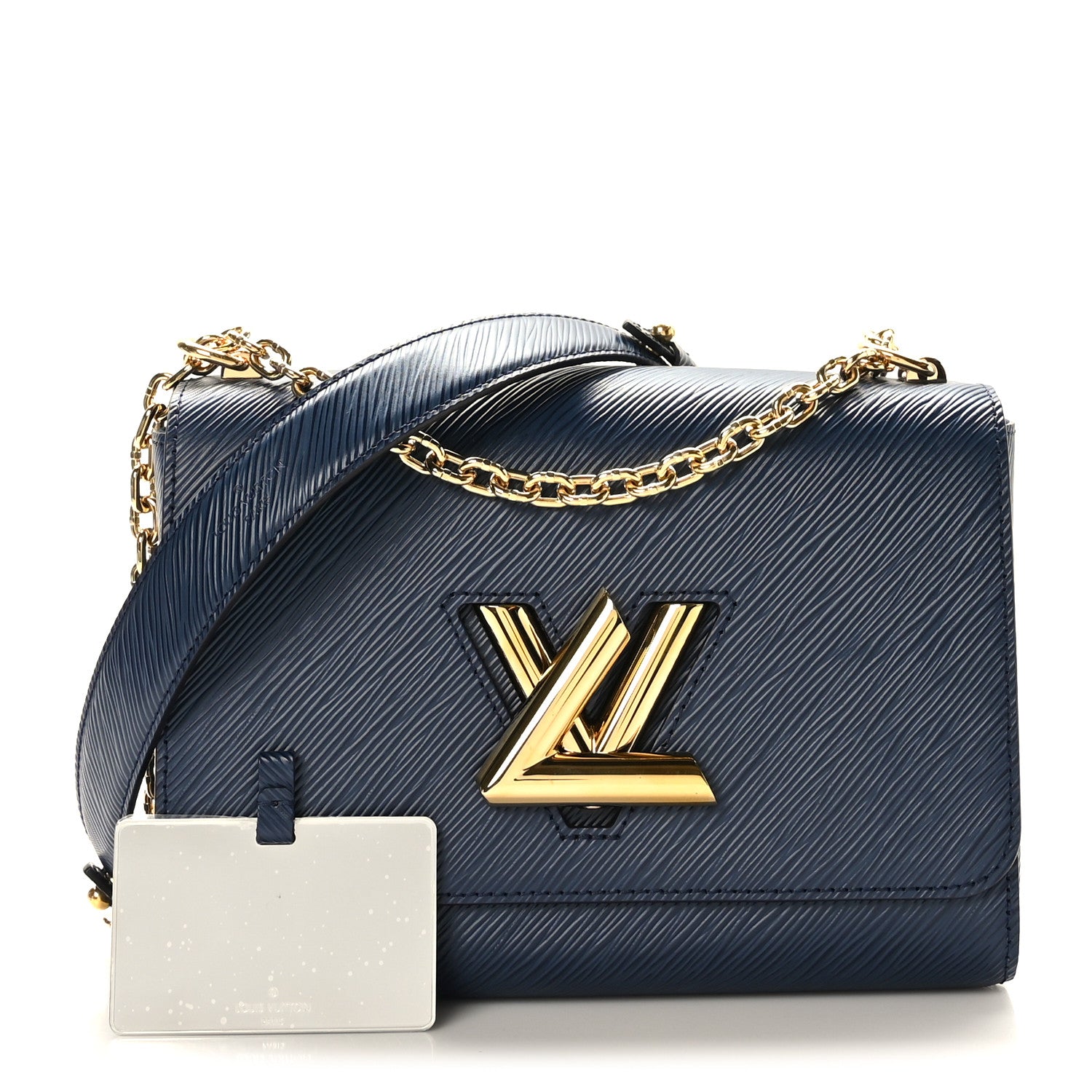 Louis Vuitton Epi Twist Shoulder Bag MM Indigo 3 of 9