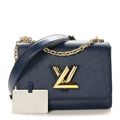 Louis Vuitton Epi Twist Shoulder Bag MM Indigo 3 of 9