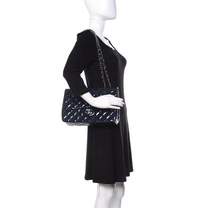 Chanel Patent Quilted Jumbo Single Flap Navy 3 of 13
