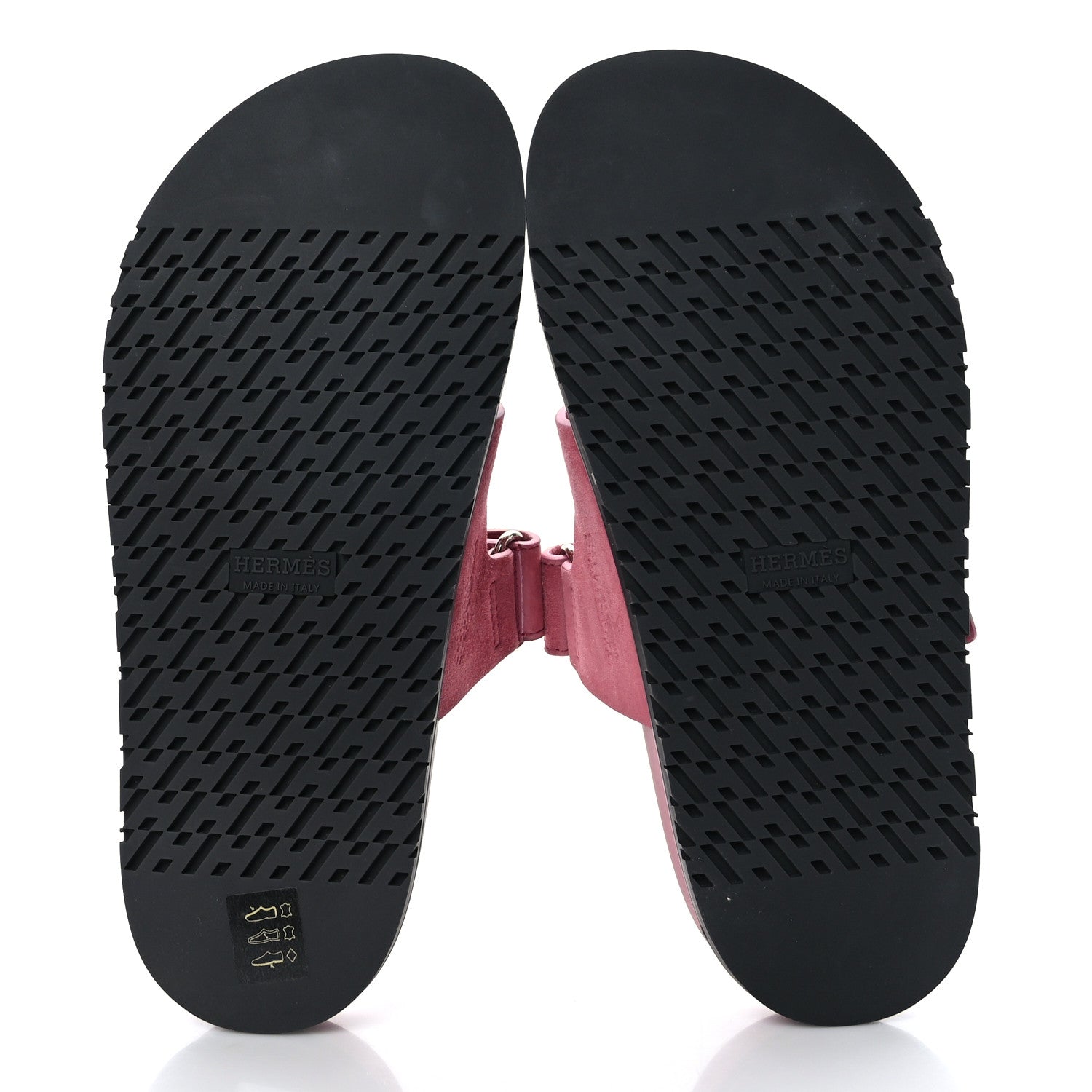 Hermes Suede Goatskin Womens Chypre Sandals 37.5 Rose Aphrodite 5 of 9