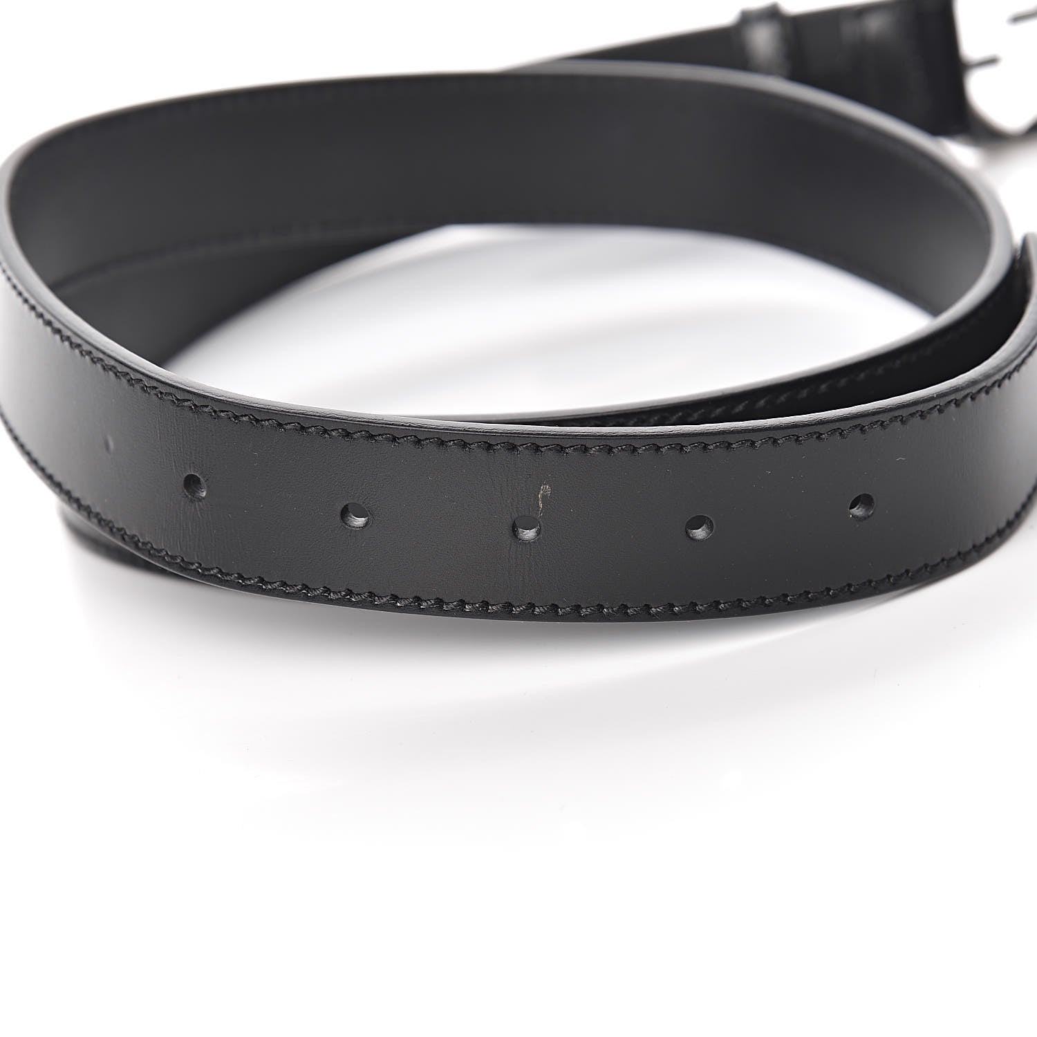 Gucci Calfskin Interlocking G Belt 95 38 Black 5 of 7